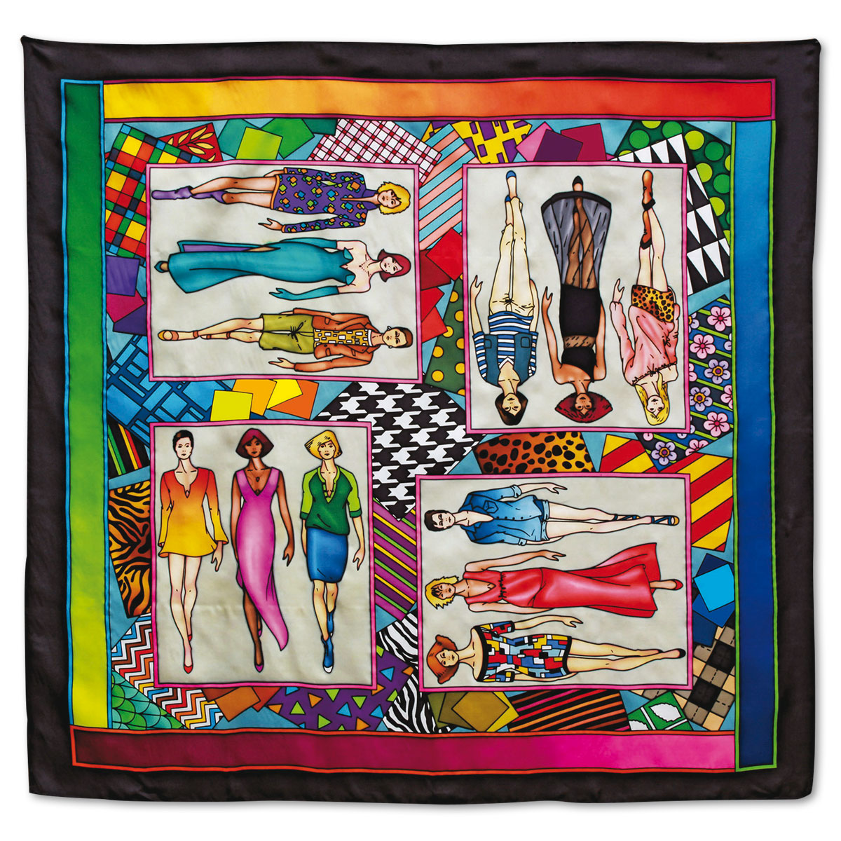 Tuch Gutta schwarz 90x90cm Fashion