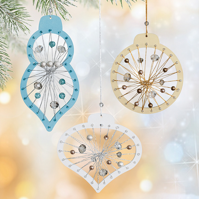 Fadenflechten Weihnachtsmotive 3er-Set