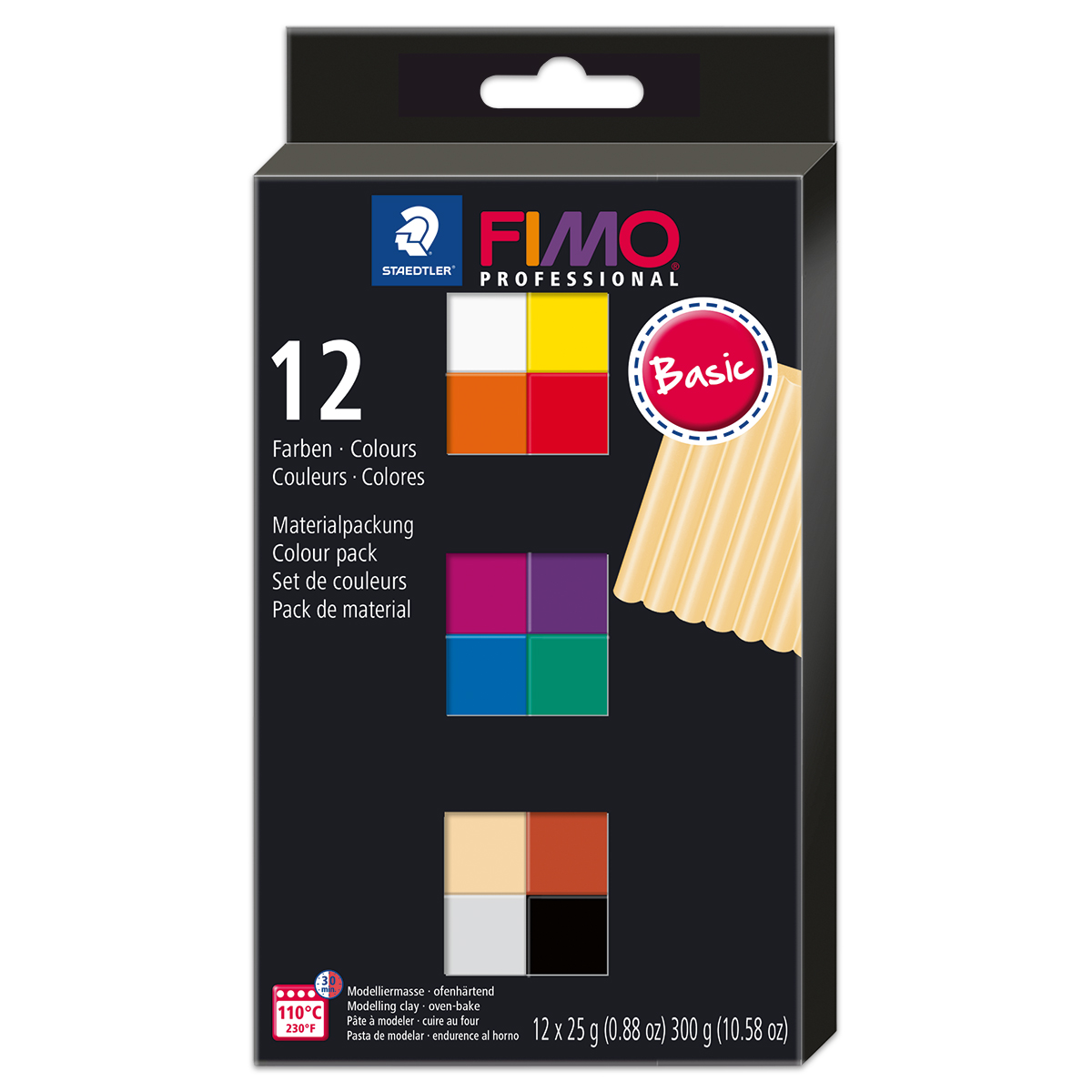 FIMO professional Set Basic Colors 12 St./Farben à 25g