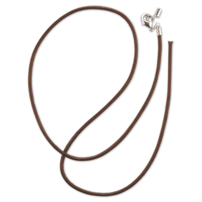 Ledercollier 1mm ca. 50cm dunkelbraun